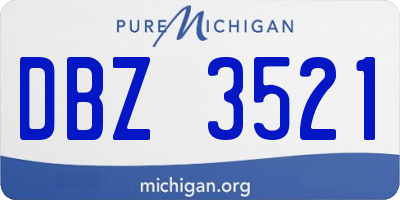 MI license plate DBZ3521