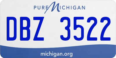 MI license plate DBZ3522