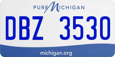 MI license plate DBZ3530