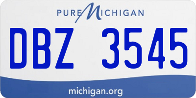 MI license plate DBZ3545