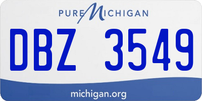 MI license plate DBZ3549