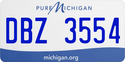 MI license plate DBZ3554