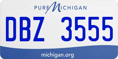 MI license plate DBZ3555