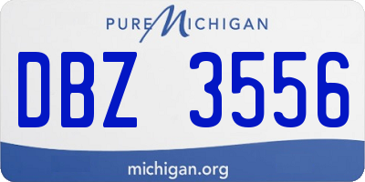 MI license plate DBZ3556