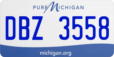 MI license plate DBZ3558