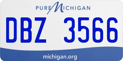 MI license plate DBZ3566