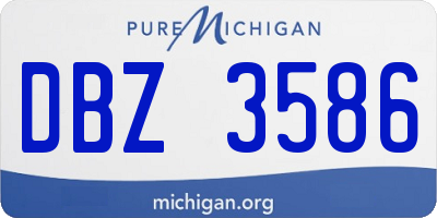 MI license plate DBZ3586