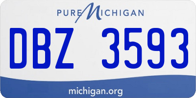 MI license plate DBZ3593