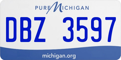 MI license plate DBZ3597