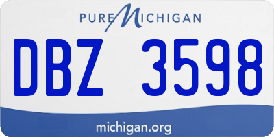 MI license plate DBZ3598