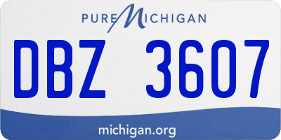 MI license plate DBZ3607