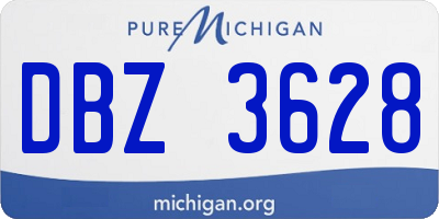 MI license plate DBZ3628