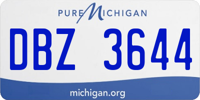 MI license plate DBZ3644