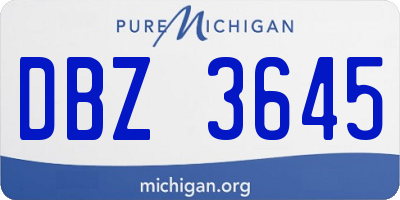 MI license plate DBZ3645