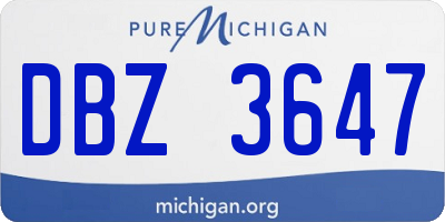 MI license plate DBZ3647