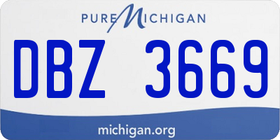 MI license plate DBZ3669