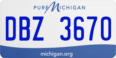 MI license plate DBZ3670