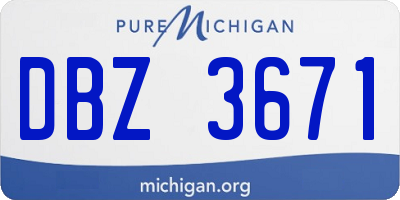 MI license plate DBZ3671