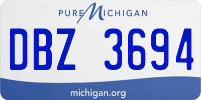 MI license plate DBZ3694