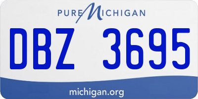 MI license plate DBZ3695