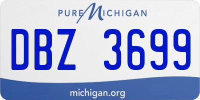 MI license plate DBZ3699