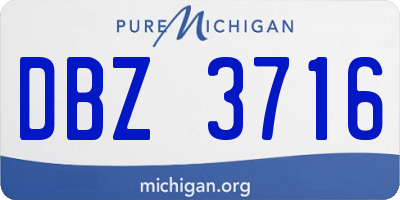 MI license plate DBZ3716