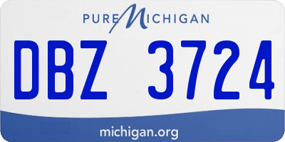 MI license plate DBZ3724