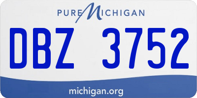 MI license plate DBZ3752