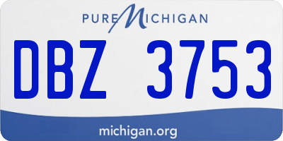 MI license plate DBZ3753