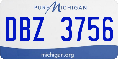 MI license plate DBZ3756
