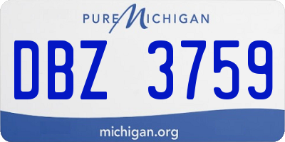 MI license plate DBZ3759