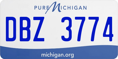 MI license plate DBZ3774