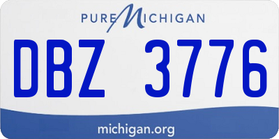 MI license plate DBZ3776