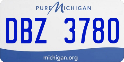 MI license plate DBZ3780