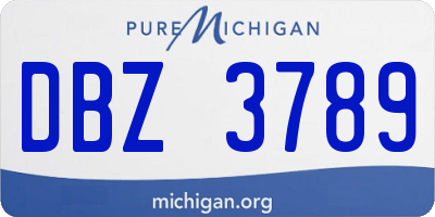 MI license plate DBZ3789