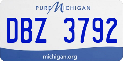 MI license plate DBZ3792