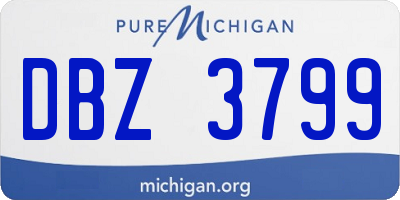 MI license plate DBZ3799