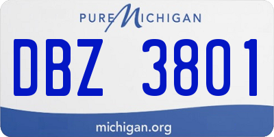 MI license plate DBZ3801