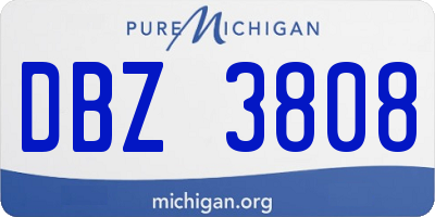 MI license plate DBZ3808