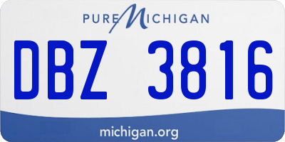 MI license plate DBZ3816