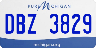 MI license plate DBZ3829