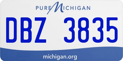 MI license plate DBZ3835