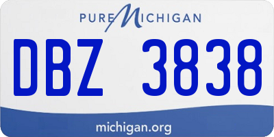 MI license plate DBZ3838