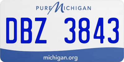 MI license plate DBZ3843