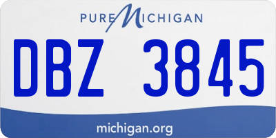 MI license plate DBZ3845