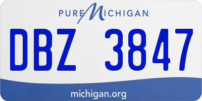 MI license plate DBZ3847