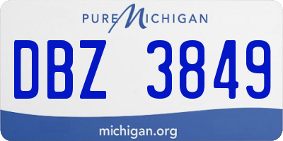 MI license plate DBZ3849