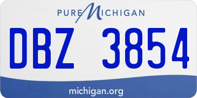 MI license plate DBZ3854