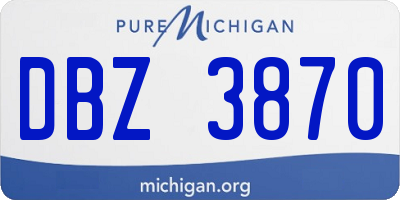 MI license plate DBZ3870