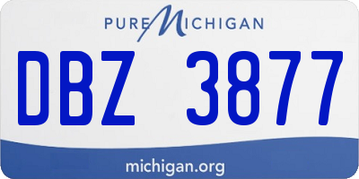 MI license plate DBZ3877